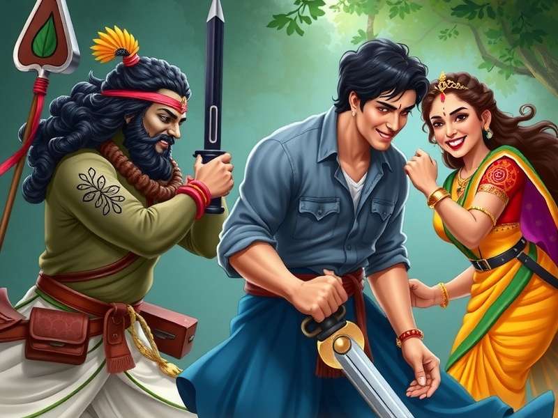 Powerful deities from Indian mythology in combat Mythological characters in Indiranagar Invaders